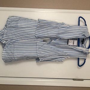 Striped Open Back Romper